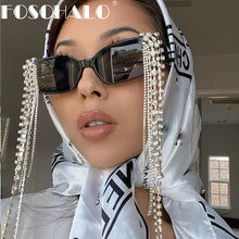 Load image into Gallery viewer, Vintage Tassel Rhinestones Sunglasses Women 2023 Luxulry Brand Steampunk Sun Glasses Unique Diamond Eyeglasses Oculos UV400