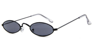 Vintage Tiny Skinny Sunglasses Men Women Small Oval Frame Gafas De Sol Classic Eyewear Red Yellow Sun Glasses