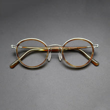 Load image into Gallery viewer, Vintage Titanium Eyeglasses Frame Men Round Myopia Prescription Glasses Women 2023 Optical  Glasses Frame Eyewear