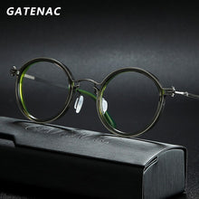 Load image into Gallery viewer, Vintage Titanium Eyeglasses Frame Men Round Myopia Prescription Glasses Women 2023 Optical  Glasses Frame Eyewear