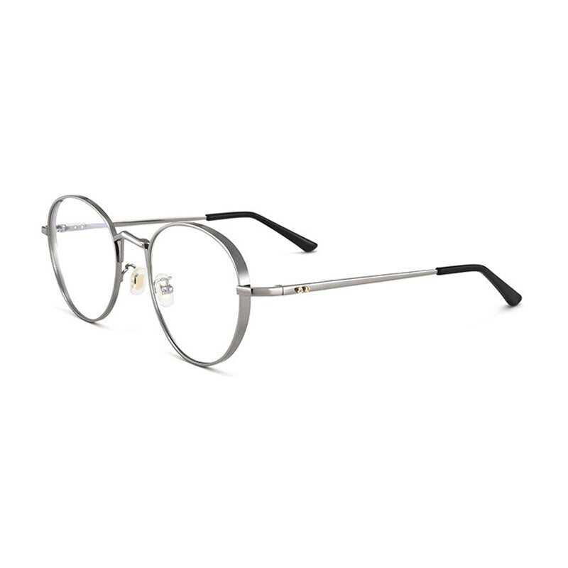 Vintage Titanium Glasses Frame Men Round  Prescription Myopia Optical Big Box Eyeglasses Women Ultralight Frame Eyewear