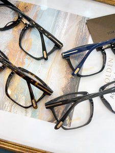 Vintage Tom For Man Optical Eyeglasses Frames Acetate Women Reading Myopia Prescription Glasses TF5523 With Case