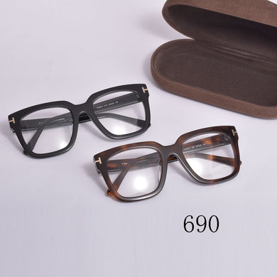 Vintage Tom For Man Optical Eyeglasses Frames Forde Square Acetate Women Reading Myopia Prescription Glasses TF690