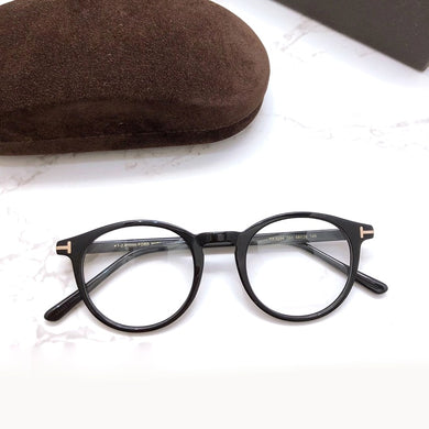 Vintage Tom For Man Optical Eyeglasses Frames Forde Round Acetate men Women Reading Myopia Prescription Glasses TF5294 With Case