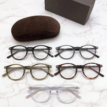 Load image into Gallery viewer, Vintage Tom For Man Optical Eyeglasses Frames Forde Round Acetate men Women Reading Myopia Prescription Glasses TF5294 With Case