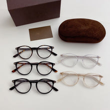 Load image into Gallery viewer, Vintage Tom For Optical Eyeglasses Frames Forde Round Acetate men Women Reading Myopia Prescription Glasses TF5524 With Case