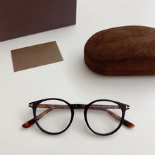 Load image into Gallery viewer, Vintage Tom For Optical Eyeglasses Frames Forde Round Acetate men Women Reading Myopia Prescription Glasses TF5524 With Case