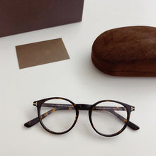 Load image into Gallery viewer, Vintage Tom For Optical Eyeglasses Frames Forde Round Acetate men Women Reading Myopia Prescription Glasses TF5524 With Case