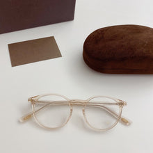 Load image into Gallery viewer, Vintage Tom For Optical Eyeglasses Frames Forde Round Acetate men Women Reading Myopia Prescription Glasses TF5524 With Case