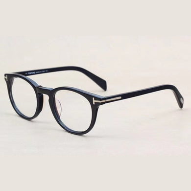 Vintage Tom for Optical Eyeglasses Frames Ford Round Acetate Women Men Reading Myopia Prescription TF6123 EyeGlasses