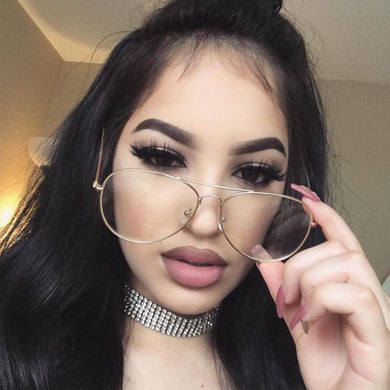 Vintage Transparent Glasses Frame For Women Overiszed Eyeglasses Men Optical Glasses Frame Lunette Computer De Grau