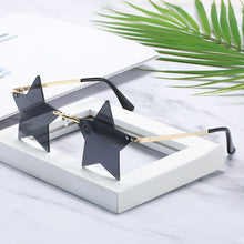 Carica l'immagine nel visualizzatore di Gallery, Vintage Unique Star Shape Mirror Rimless Sunglasses Women Clear Ocean Lens Eyewear Men Trending Sun Glasses Shades UV400