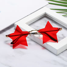 Carica l'immagine nel visualizzatore di Gallery, Vintage Unique Star Shape Mirror Rimless Sunglasses Women Clear Ocean Lens Eyewear Men Trending Sun Glasses Shades UV400