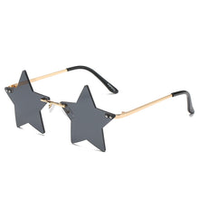 Carica l'immagine nel visualizzatore di Gallery, Vintage Unique Star Shape Mirror Rimless Sunglasses Women Clear Ocean Lens Eyewear Men Trending Sun Glasses Shades UV400