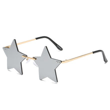 Carica l'immagine nel visualizzatore di Gallery, Vintage Unique Star Shape Mirror Rimless Sunglasses Women Clear Ocean Lens Eyewear Men Trending Sun Glasses Shades UV400