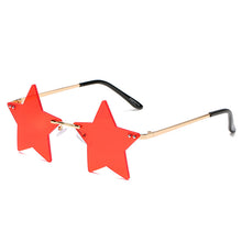 Carica l'immagine nel visualizzatore di Gallery, Vintage Unique Star Shape Mirror Rimless Sunglasses Women Clear Ocean Lens Eyewear Men Trending Sun Glasses Shades UV400