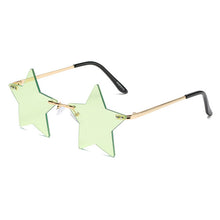 Carica l'immagine nel visualizzatore di Gallery, Vintage Unique Star Shape Mirror Rimless Sunglasses Women Clear Ocean Lens Eyewear Men Trending Sun Glasses Shades UV400