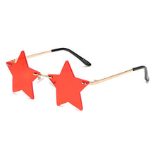 Carica l'immagine nel visualizzatore di Gallery, Vintage Unique Star Shape Mirror Rimless Sunglasses Women Clear Ocean Lens Eyewear Men Trending Sun Glasses Shades UV400