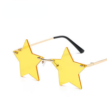 Load image into Gallery viewer, Vintage Unique Star Shape Mirror Rimless Sunglasses Women Clear Ocean Lens Eyewear Men Trending Sun Glasses Shades