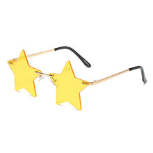 Carica l'immagine nel visualizzatore di Gallery, Vintage Unique Star Shape Mirror Rimless Sunglasses Women Clear Ocean Lens Eyewear Men Trending Sun Glasses Shades UV400
