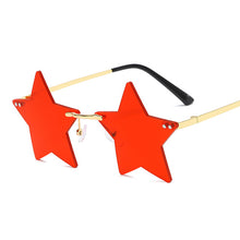 Carica l'immagine nel visualizzatore di Gallery, Vintage Unique Star Shape Mirror Rimless Sunglasses Women Clear Ocean Lens Eyewear Men Trending Sun Glasses Shades