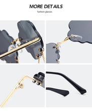 Carica l'immagine nel visualizzatore di Gallery, Vintage Unique Star Shape Mirror Rimless Sunglasses Women Clear Ocean Lens Eyewear Men Trending Sun Glasses Shades UV400