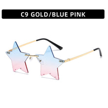Load image into Gallery viewer, Vintage Unique Star Shape Mirror Rimless Sunglasses Women Clear Ocean Lens Eyewear Men Trending Sun Glasses Shades