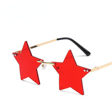 Load image into Gallery viewer, Vintage Unique Star Shape Mirror Rimless Sunglasses Women Clear Ocean Lens Eyewear Men Trending Sun Glasses Shades