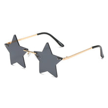 Carica l'immagine nel visualizzatore di Gallery, Vintage Unique Star Shape Mirror Rimless Sunglasses Women Clear Ocean Lens Eyewear Men Trending Sun Glasses Shades UV400
