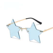 Load image into Gallery viewer, Vintage Unique Star Shape Mirror Rimless Sunglasses Women Clear Ocean Lens Eyewear Men Trending Sun Glasses Shades