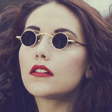 Load image into Gallery viewer, Vintage Unisex Steam Punk Round Sunglasses Women Brand Trend Retro Narrow Small Metal Sun Glasses UV400
