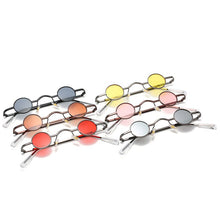 Load image into Gallery viewer, Vintage Unisex Steam Punk Round Sunglasses Women Brand Trend Retro Narrow Small Metal Sun Glasses UV400
