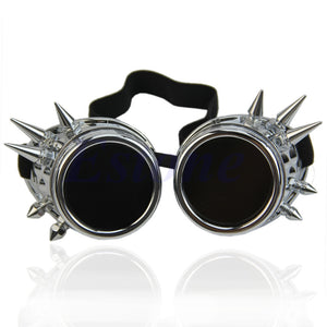 Vintage Victorian Gothic Cosplay Rivet Steampunk Goggles Glasses Welding Punk