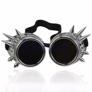 Vintage Victorian Gothic Cosplay Rivet Steampunk Goggles Glasses Welding Punk