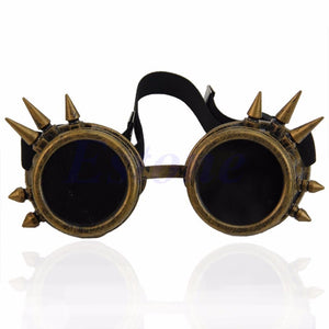 Vintage Victorian Gothic Cosplay Rivet Steampunk Goggles Glasses Welding Punk