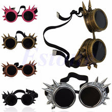 Load image into Gallery viewer, Vintage Victorian Gothic Cosplay Rivet Steampunk Goggles Glasses Welding Punk