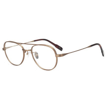 Load image into Gallery viewer, Vintage Wide Oval Pilot Style Optical Titanium Eyeglass Frame OG Key Double Bridges Design Original Quality Women Man Eyeglasses