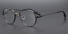 Load image into Gallery viewer, Vintage Wide Oval Pilot Style Optical Titanium Eyeglass Frame OG Key Double Bridges Design Original Quality Women Man Eyeglasses