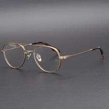 Load image into Gallery viewer, Vintage Wide Oval Pilot Style Optical Titanium Eyeglass Frame OG Key Double Bridges Design Original Quality Women Man Eyeglasses