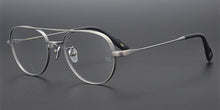 Load image into Gallery viewer, Vintage Wide Oval Pilot Style Optical Titanium Eyeglass Frame OG Key Double Bridges Design Original Quality Women Man Eyeglasses