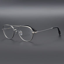 Load image into Gallery viewer, Vintage Wide Oval Pilot Style Optical Titanium Eyeglass Frame OG Key Double Bridges Design Original Quality Women Man Eyeglasses