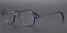 Load image into Gallery viewer, Vintage Wide Oval Pilot Style Optical Titanium Eyeglass Frame OG Key Double Bridges Design Original Quality Women Man Eyeglasses