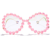 Load image into Gallery viewer, Vintage Women Pearl Glasses Frame 2023  Wave legs Cateye Sunglasses Rainbow Pearl Frames Clear Lens Female Eyewear
