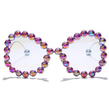 Load image into Gallery viewer, Vintage Women Pearl Glasses Frame 2023  Wave legs Cateye Sunglasses Rainbow Pearl Frames Clear Lens Female Eyewear