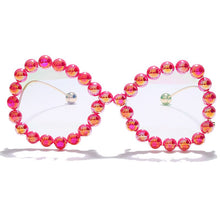 Load image into Gallery viewer, Vintage Women Pearl Glasses Frame 2023  Wave legs Cateye Sunglasses Rainbow Pearl Frames Clear Lens Female Eyewear
