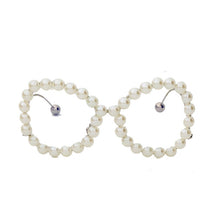 Load image into Gallery viewer, Vintage Women Pearl Glasses Frame 2023  Wave legs Cateye Sunglasses Rainbow Pearl Frames Clear Lens Female Eyewear