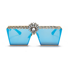 Load image into Gallery viewer, Vintage Women Square Sunglasses 2023  Diamond Sun Glasses Rhinestone Female Eyewear Metal Frame Mirror Shades UV400 Gafas