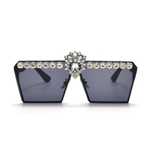 Load image into Gallery viewer, Vintage Women Square Sunglasses 2023  Diamond Sun Glasses Rhinestone Female Eyewear Metal Frame Mirror Shades UV400 Gafas