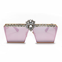 Load image into Gallery viewer, Vintage Women Square Sunglasses 2023  Diamond Sun Glasses Rhinestone Female Eyewear Metal Frame Mirror Shades UV400 Gafas