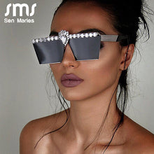 Load image into Gallery viewer, Vintage Women Square Sunglasses 2023  Diamond Sun Glasses Rhinestone Female Eyewear Metal Frame Mirror Shades UV400 Gafas
